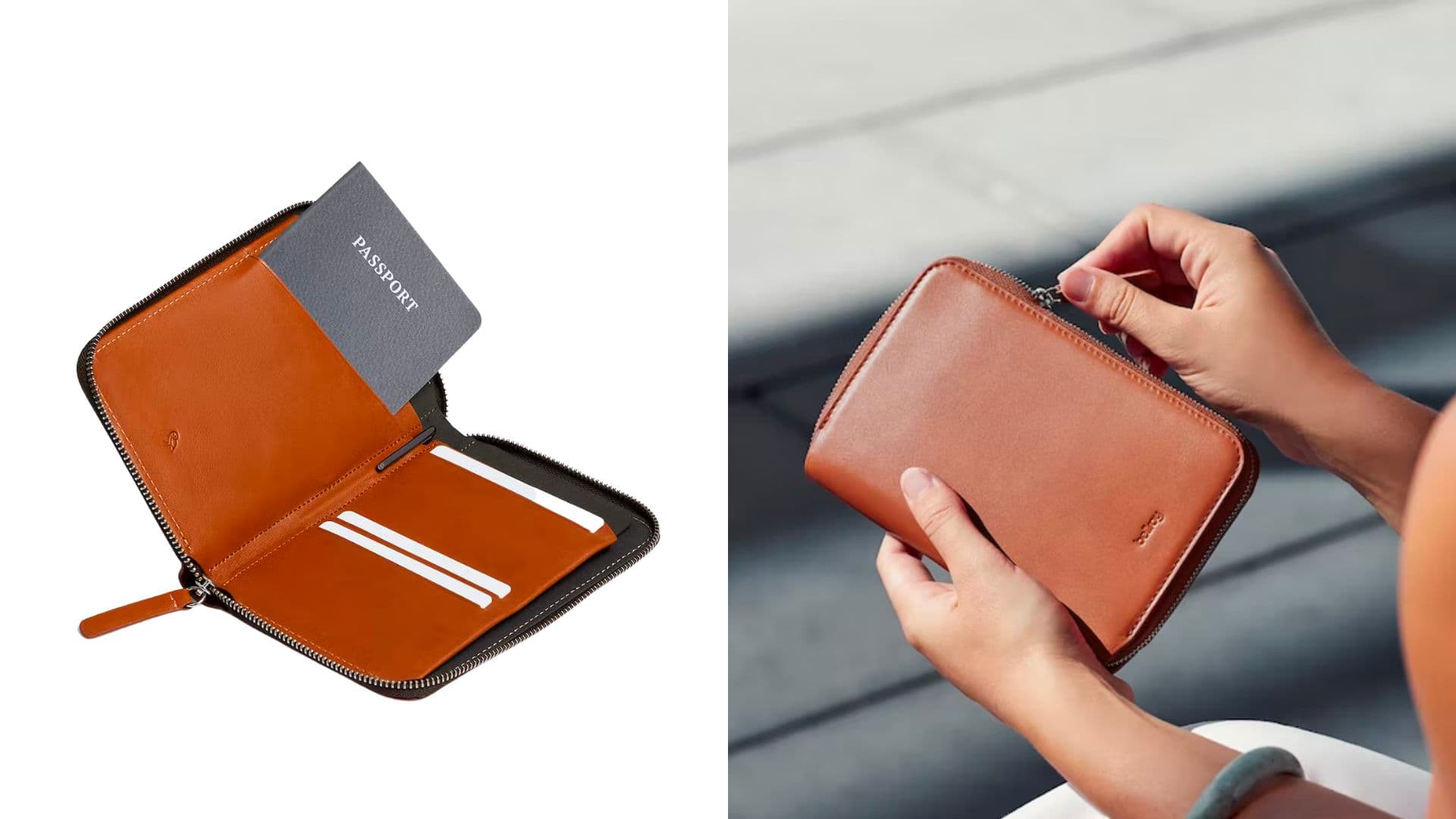 Travel Folio Leather Passport & Document Wallet thumbnail 2